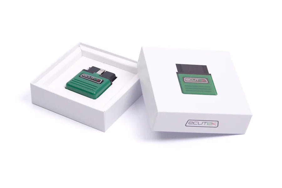 PowerHouse EcuTek Bluetooth interface used for remote ECU tuning on Subaru BRZ FA20 engines, enabling custom map flashing and performance tuning.