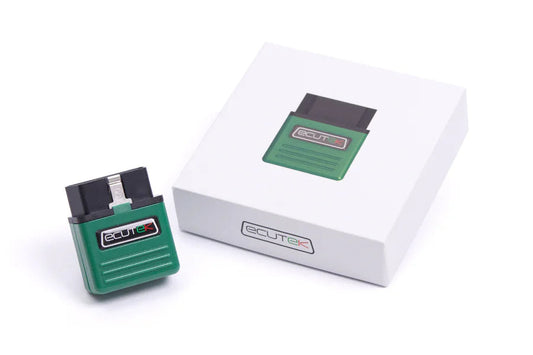 PowerHouse EcuTek Bluetooth interface used for remote ECU tuning on Subaru BRZ FA20 engines, enabling custom map flashing and performance tuning.